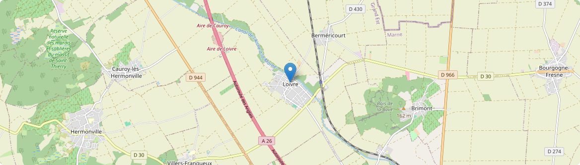 Cauroy-lès-Hermonville - Carte