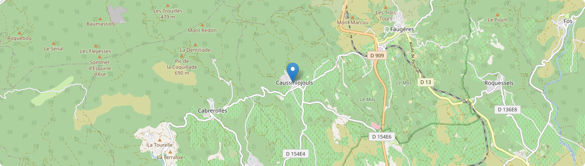 Caussiniojouls - Carte