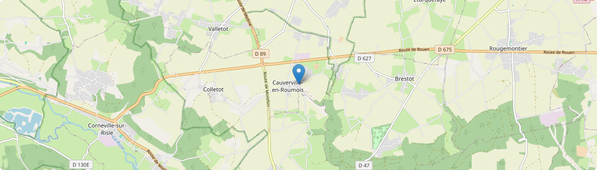 Cauverville-en-Roumois - Carte