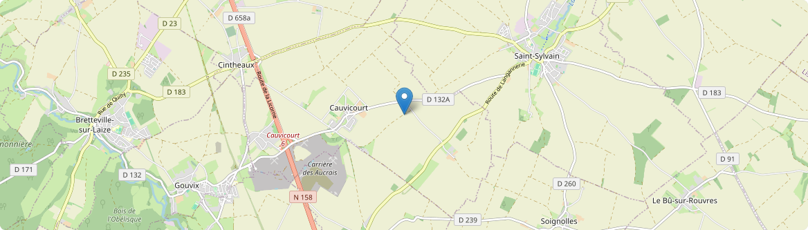 Cauvicourt - Carte
