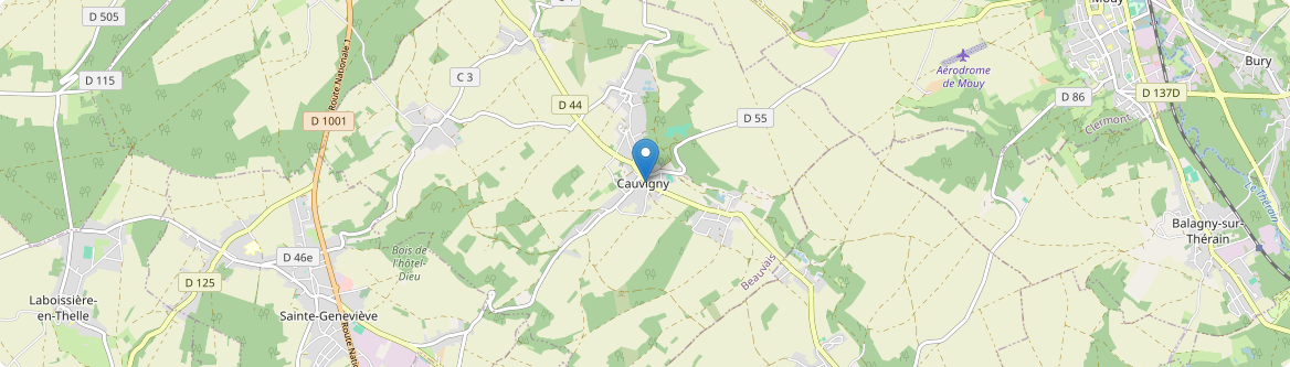 Cauvigny - Carte