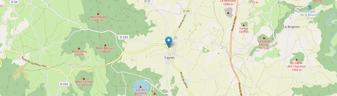 Cayres - Carte