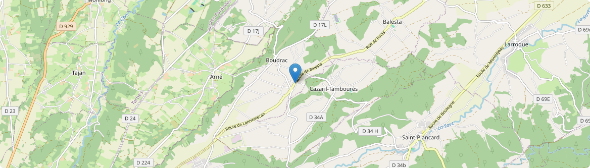 Cazaril-Tambourès - Carte