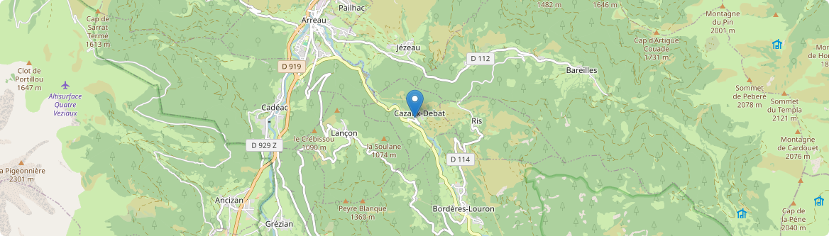 Cazaux-Debat - Carte