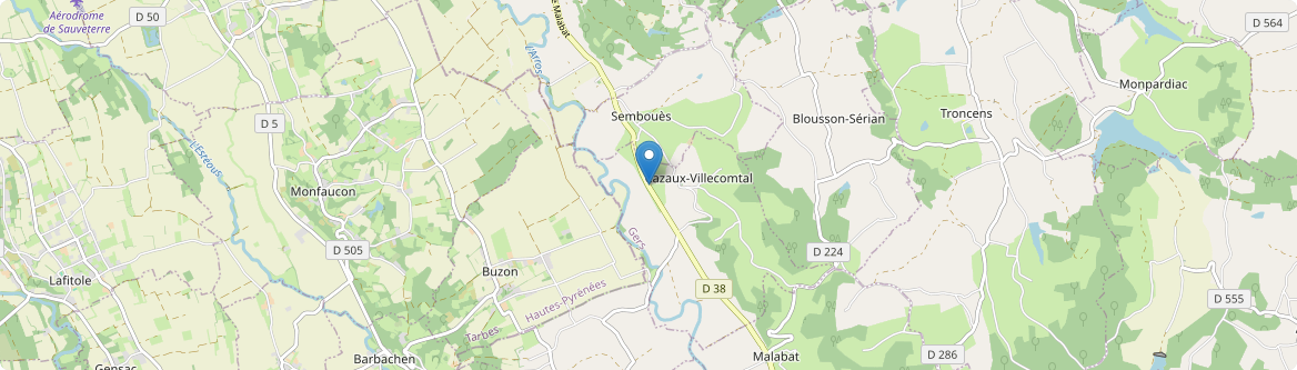 Cazaux-Villecomtal - Carte