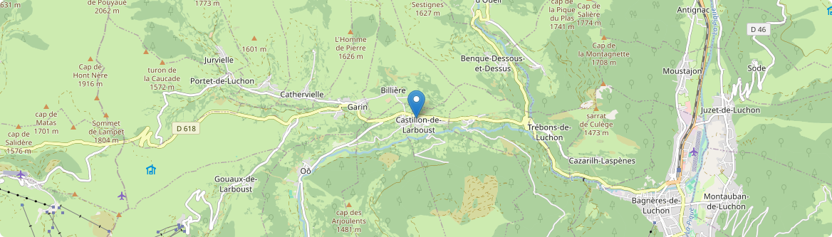 Cazeaux-de-Larboust - Carte