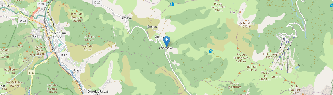 Cazenave-Serres-et-Allens - Carte