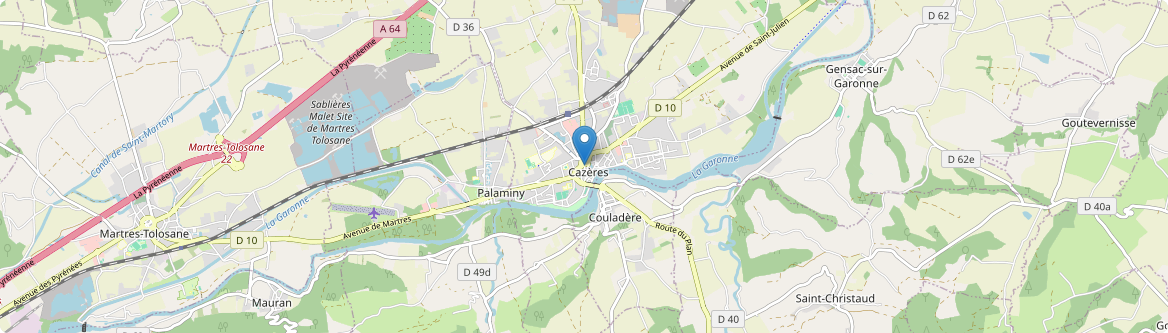 Cazères - Carte