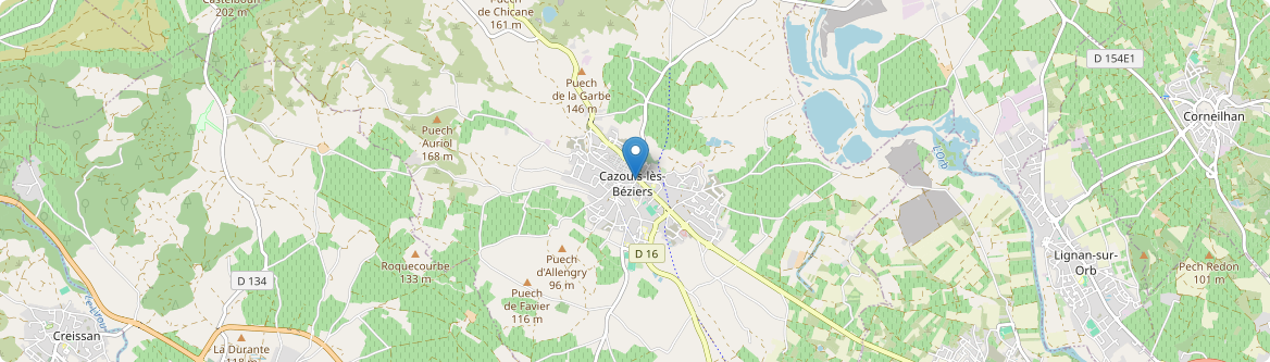 Cazouls-lès-Béziers - Carte