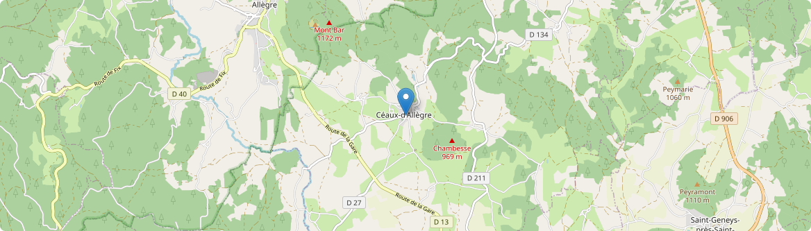 Céaux-d'Allègre - Carte