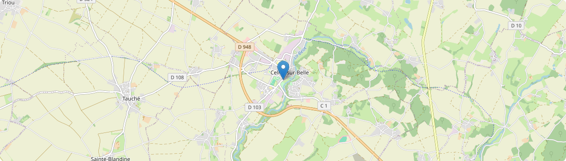 Celles-sur-Belle - Carte