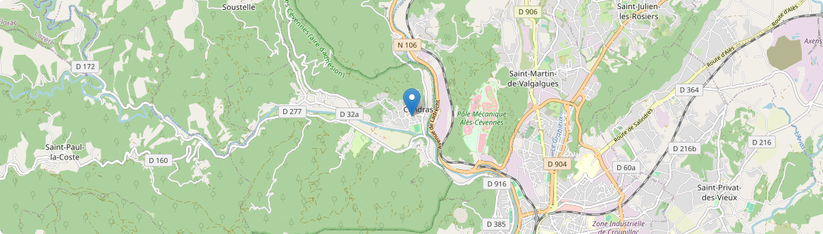 Cendras - Carte