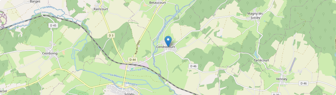 Cendrecourt - Carte