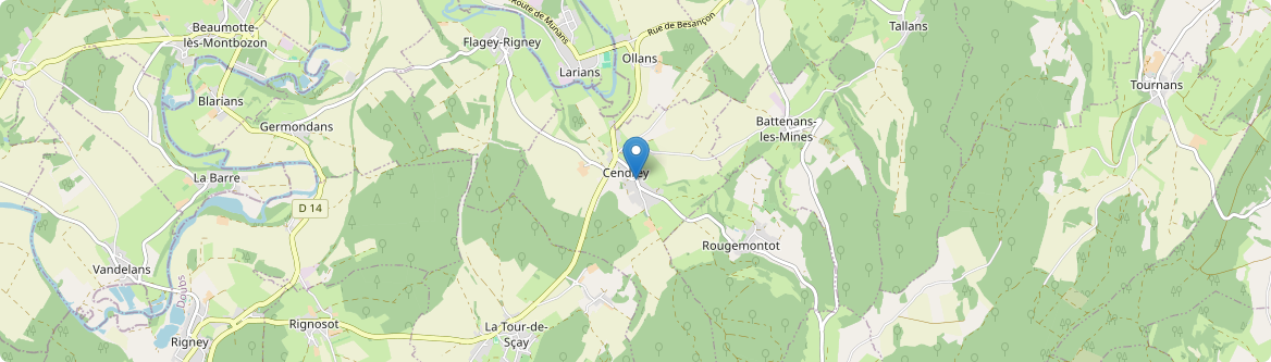 Cendrey - Carte