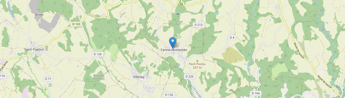 Cenne-Monestiés - Carte