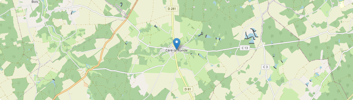 Céré-la-Ronde - Carte