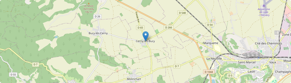 Cerny-lès-Bucy - Carte