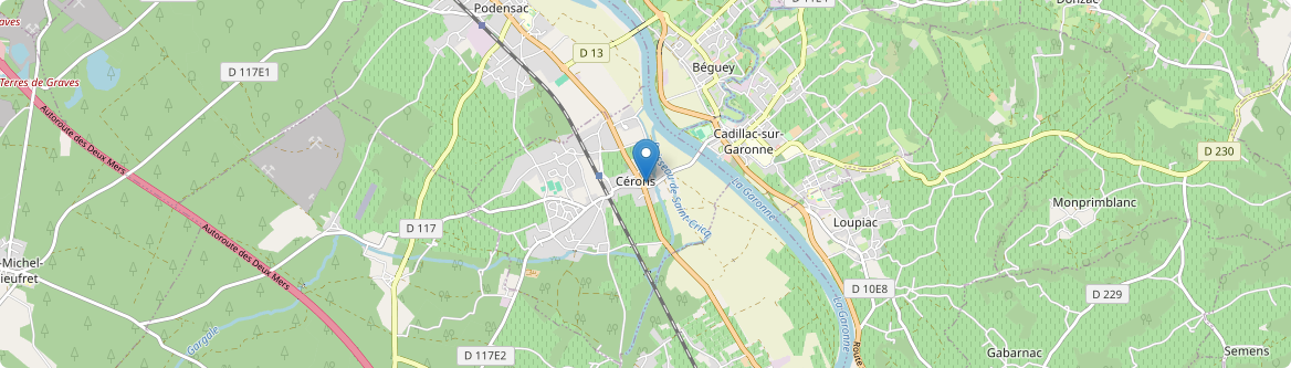 Cérons - Carte