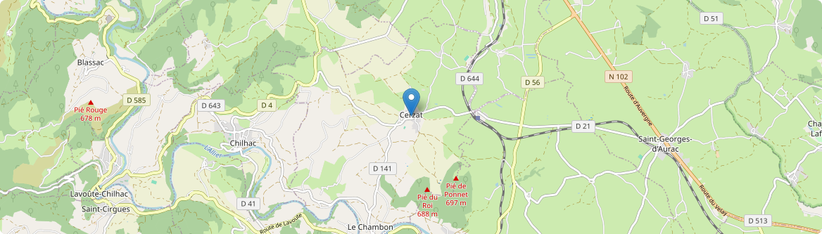 Cerzat - Carte