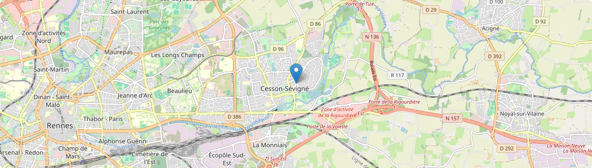Cesson-Sévigné - Carte