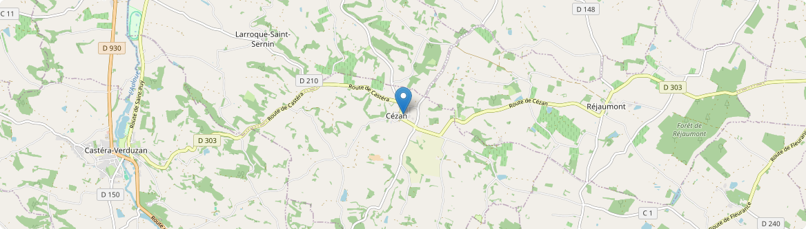 Cézan - Carte