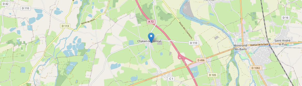 Chalain-le-Comtal - Carte