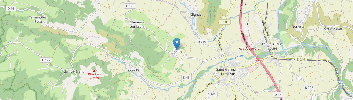 Chalus - Carte