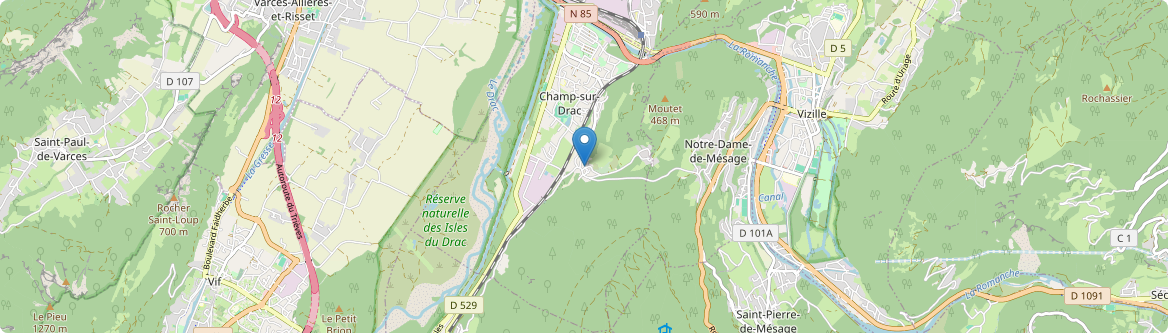 Champ-sur-Drac - Carte