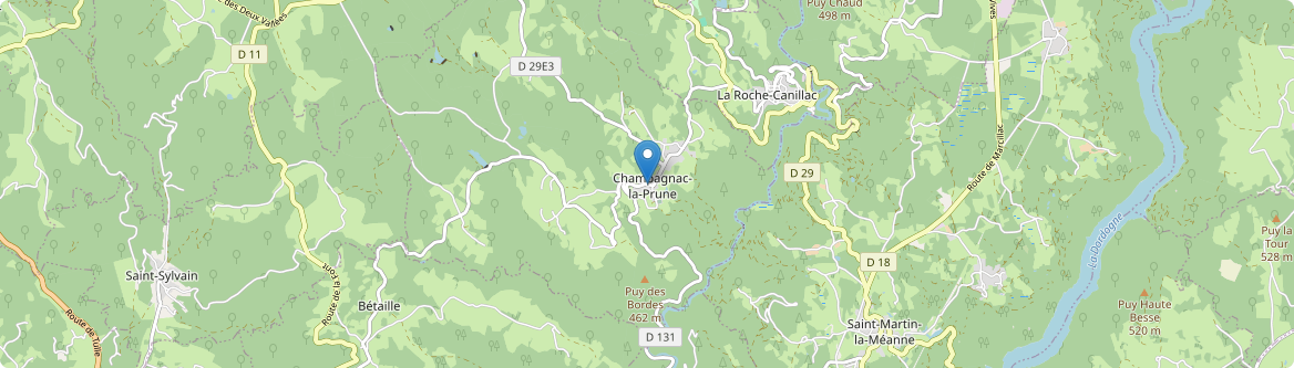 Champagnac-la-Prune - Carte