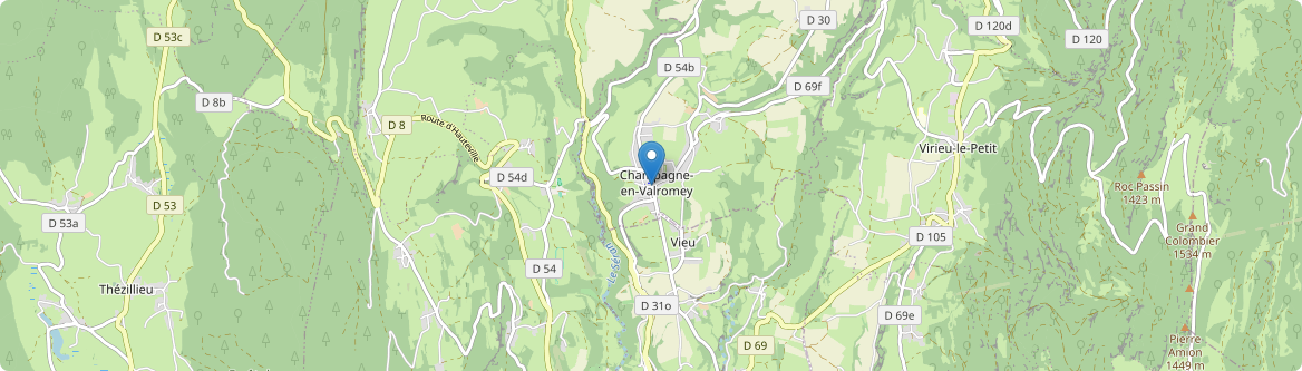 Champagne-en-Valromey - Carte