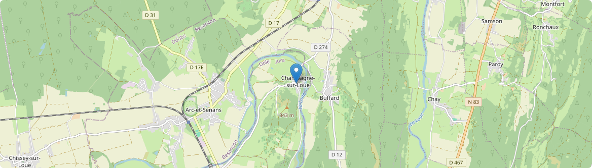 Champagne-sur-Loue - Carte