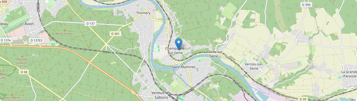 Champagne-sur-Seine - Carte