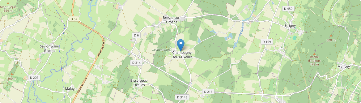 Champagny-sous-Uxelles - Carte