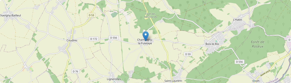 Champigny-la-Futelaye - Carte