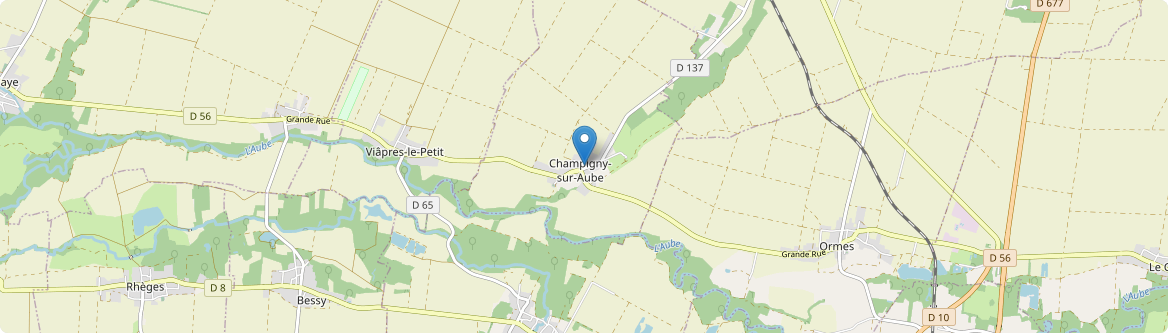 Champigny-sur-Aube - Carte