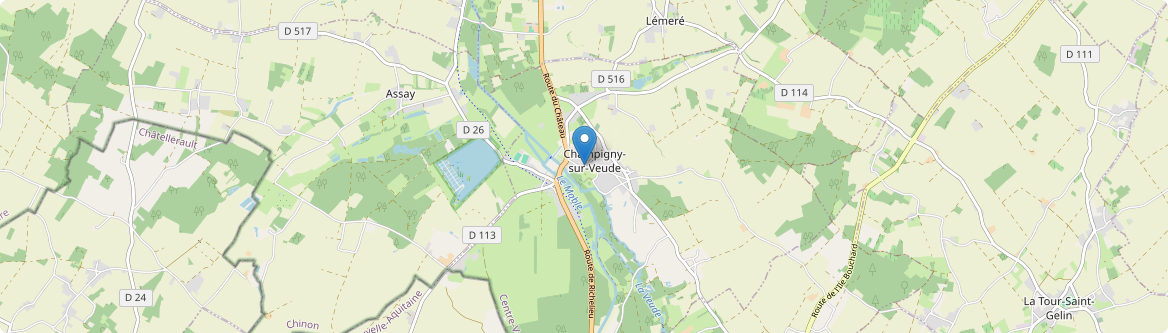 Champigny-sur-Veude - Carte