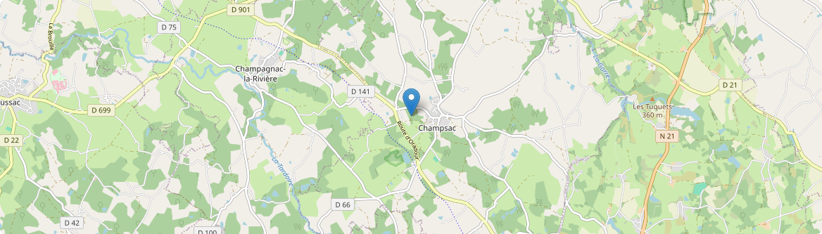 Champsac - Carte