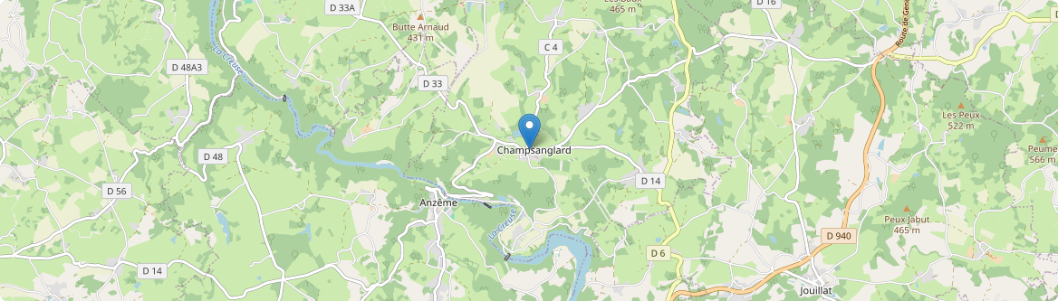 Champsanglard - Carte