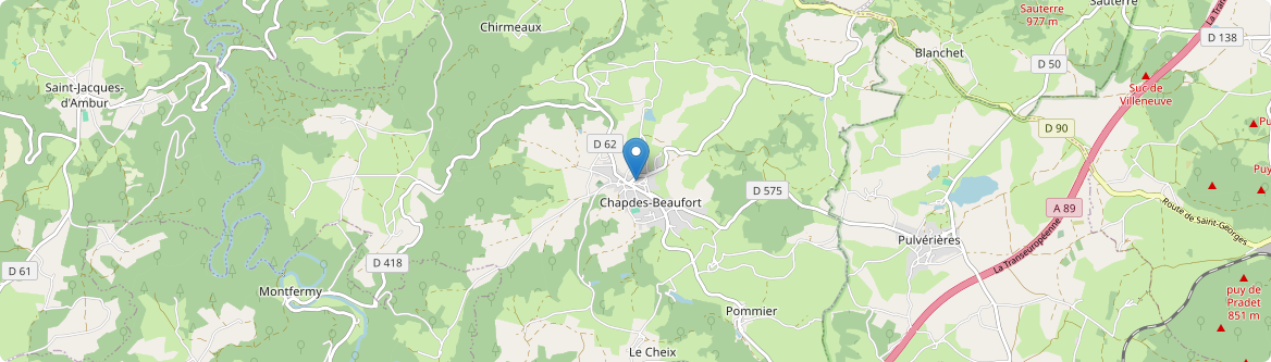 Chapdes-Beaufort - Carte