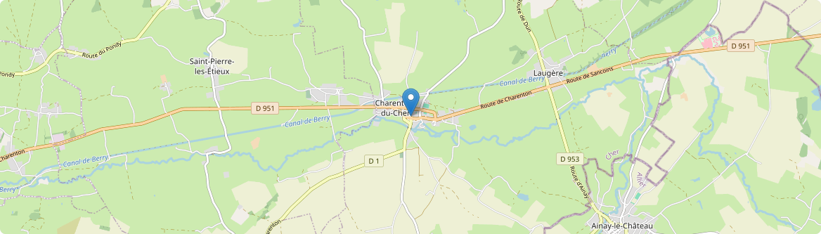 Charenton-du-Cher - Carte