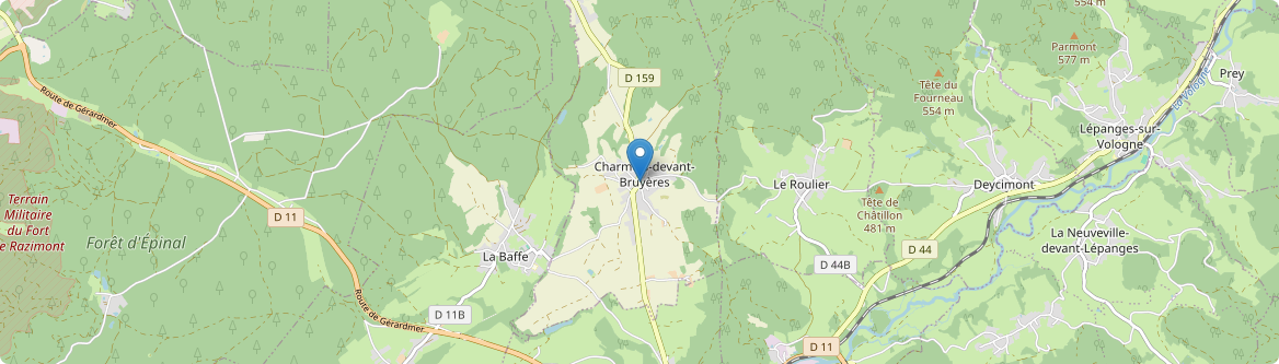 Charmois-devant-Bruyères - Carte