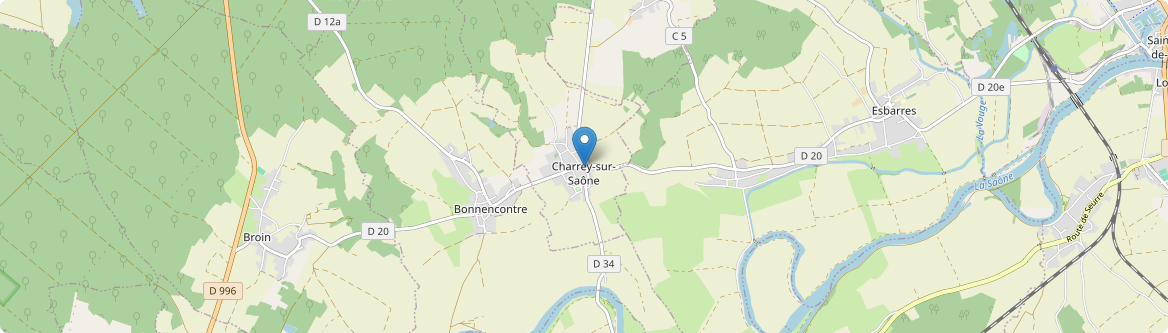 Charrey-sur-Saône - Carte
