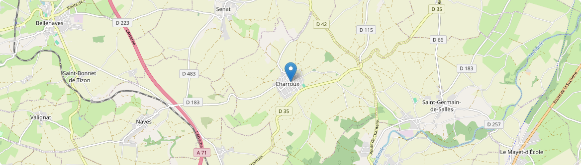 Charroux - Carte