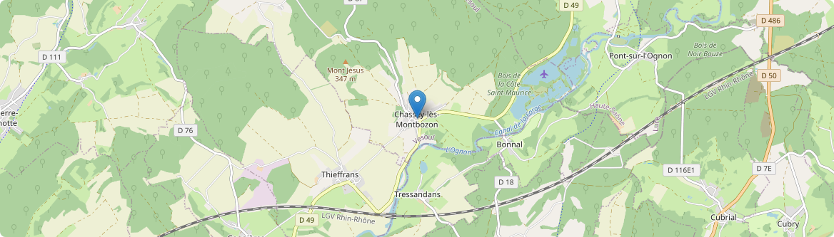 Chassey-lès-Montbozon - Carte