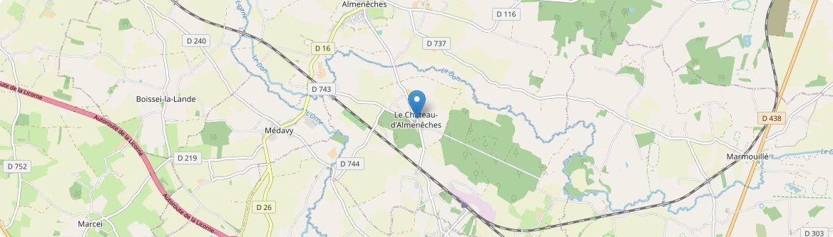Château-d'Almenêches - Carte