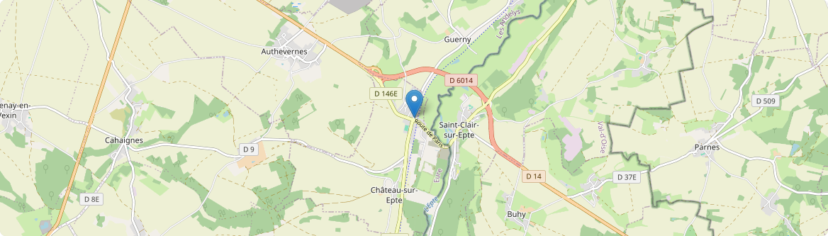 Château-sur-Epte - Carte