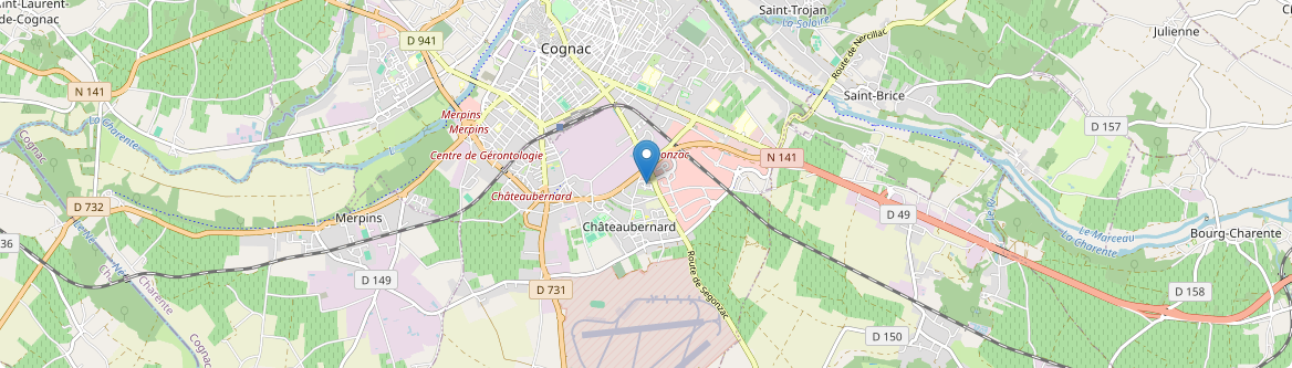 Châteaubernard - Carte