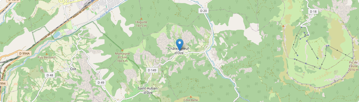 Châteauneuf-d'Oze - Carte