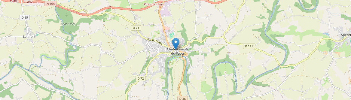 Châteauneuf-du-Faou - Carte