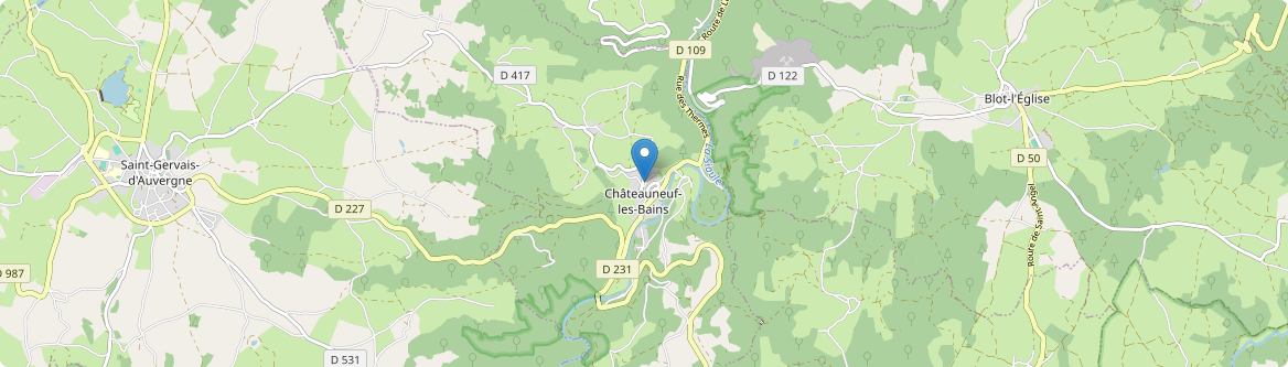 Châteauneuf-les-Bains - Carte